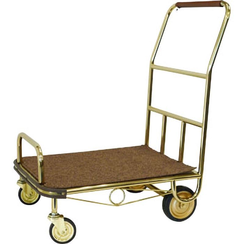 GF-12 ゴールドバゲッジカート 真鍮 片側ハンドル カーペットタイプ 1台 スギモト産業 【通販モノタロウ】