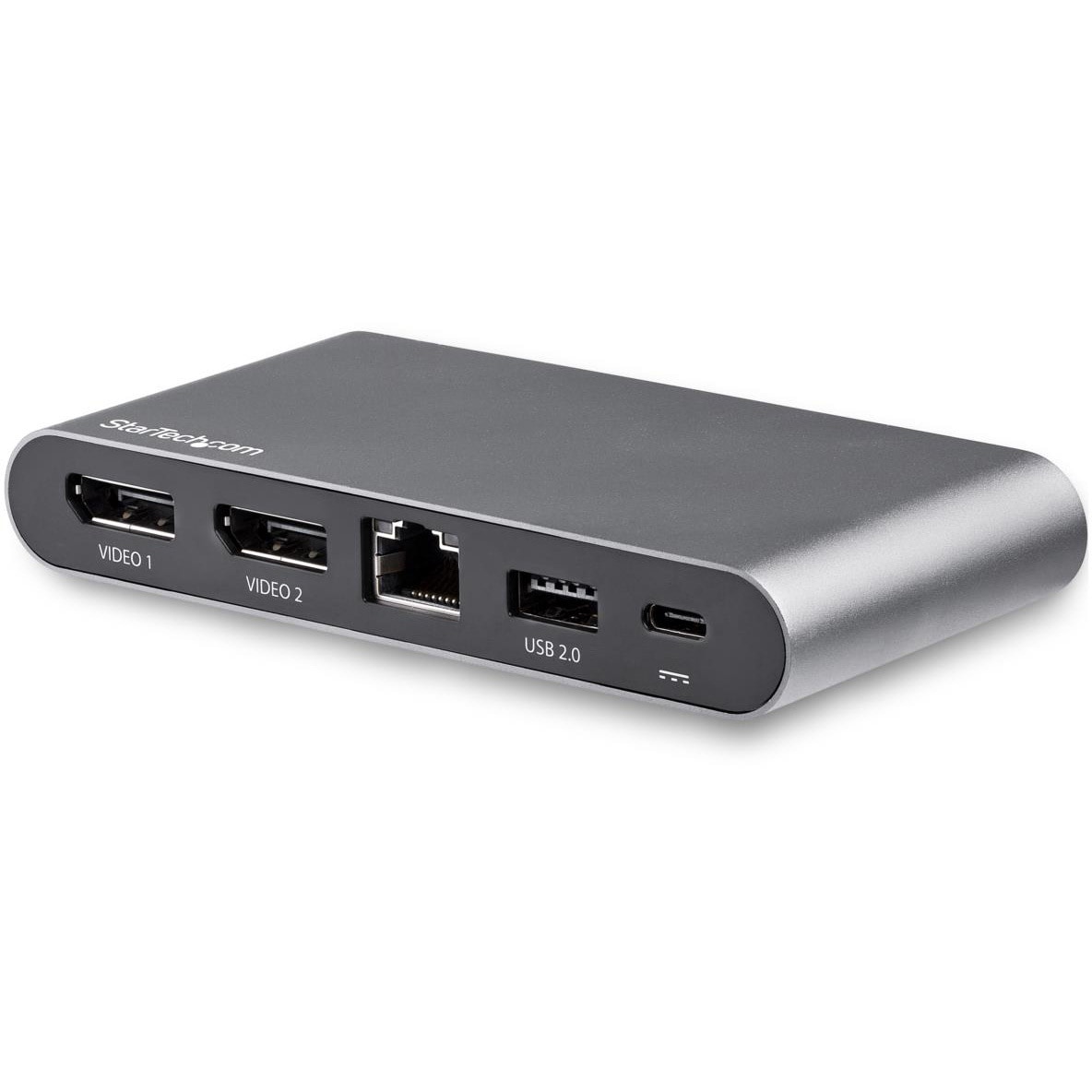 DK30C2DAGPD USB Type-C マルチ変換アダプタ 4K DisplayPort x2 USB-A x2 100W Power Delivery 3.0 StarTech.com シルバー色 長さ120mm  DK30C2DAGPD 9,995円