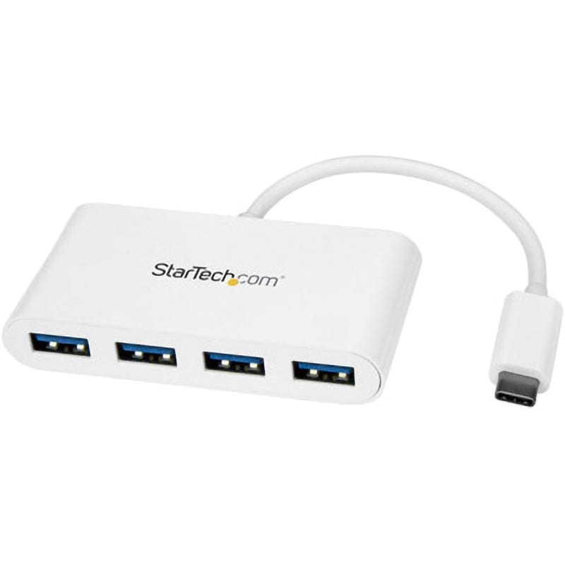 HB30C4ABW 4ポートUSB 3.0ハブ USB Type-C接続 USB-C - 4x USB-A USBバスパワー対応 ホワイト StarTech.com ケーブル長0.15m