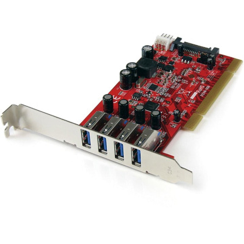 PCIUSB3S4 USB 3.0 4ポート増設PCIカード SATA電源コネクタ搭載 1個 StarTech.com 【通販モノタロウ】