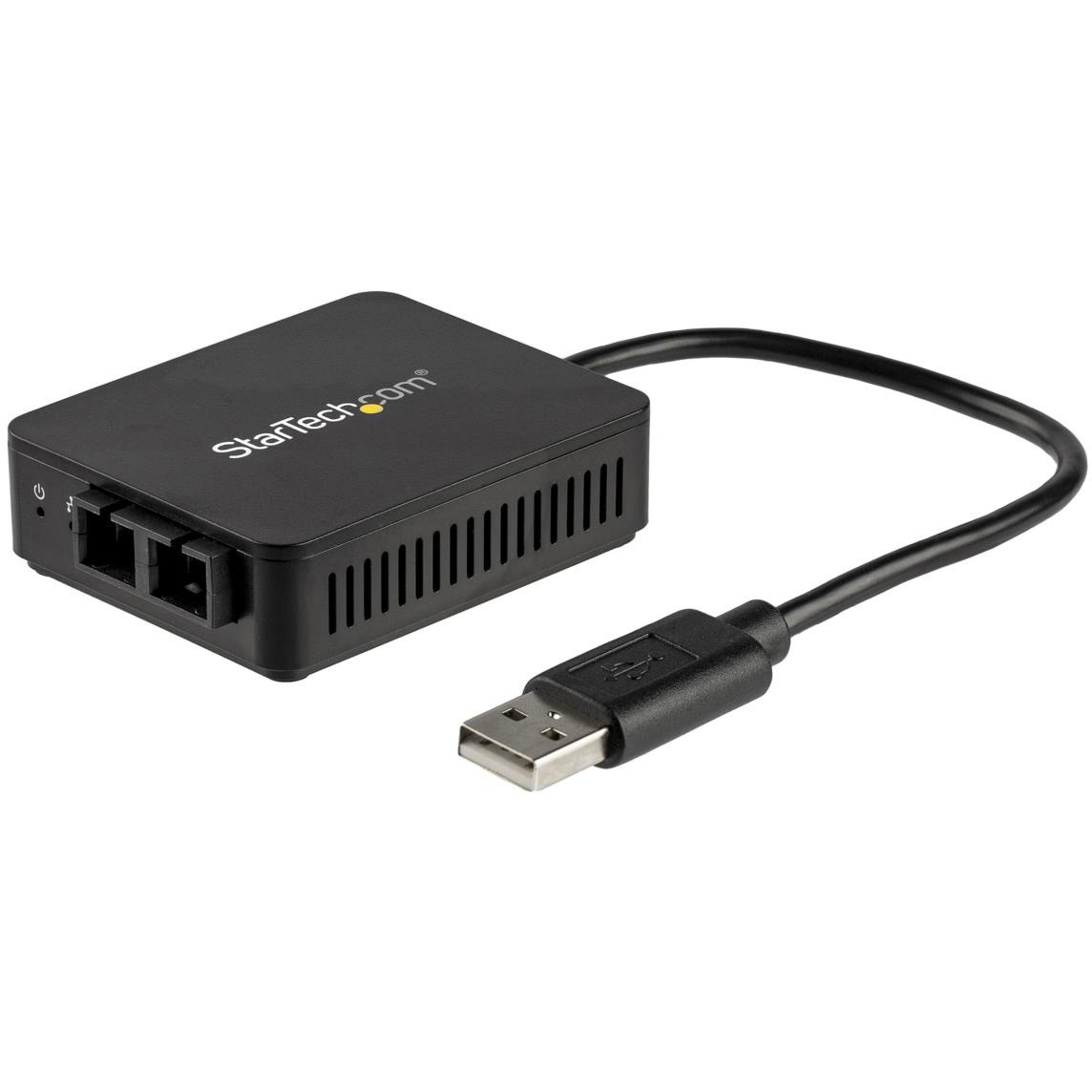 US100A20FXSC USB 2.0 - 光ファイバー変換アダプタ 100Base-FX 2芯SCコネクタ StarTech.com ブラック色