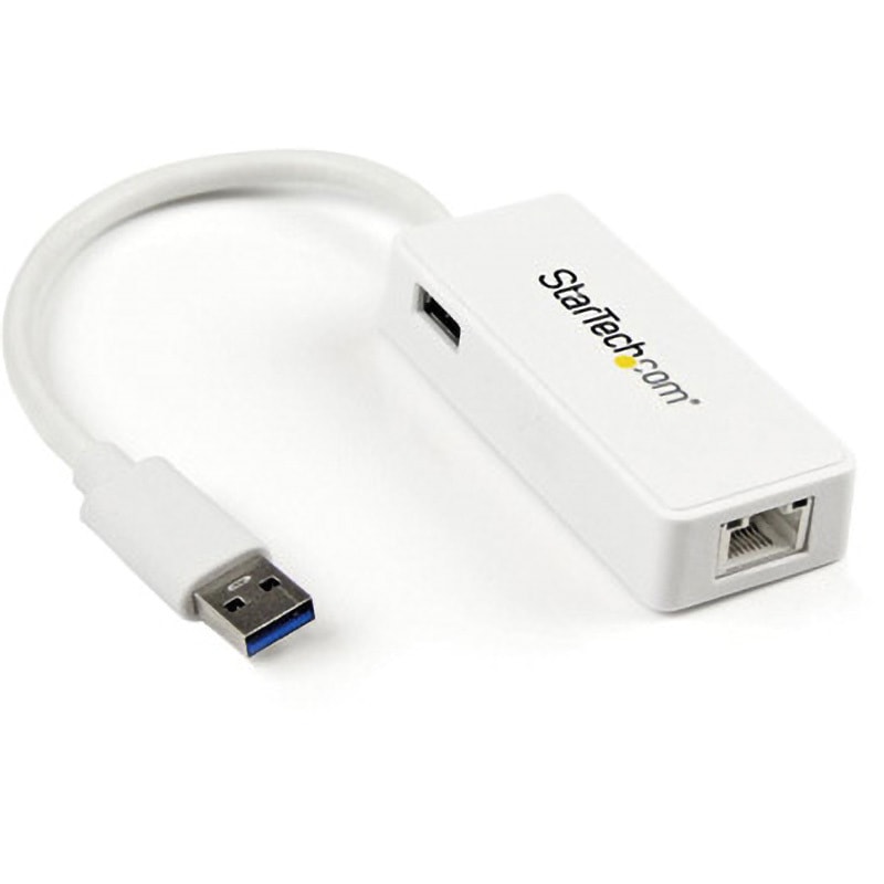 USB31000SPTW USB 3.0有線LAN変換アダプタ ギガビット対応 USBポート x1付き StarTech.com ホワイト色