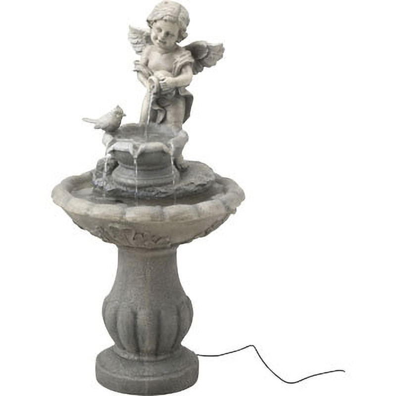 STF-02 ソーラーファウンテン 天使と小鳥 タカショー コード長5m  STF-02