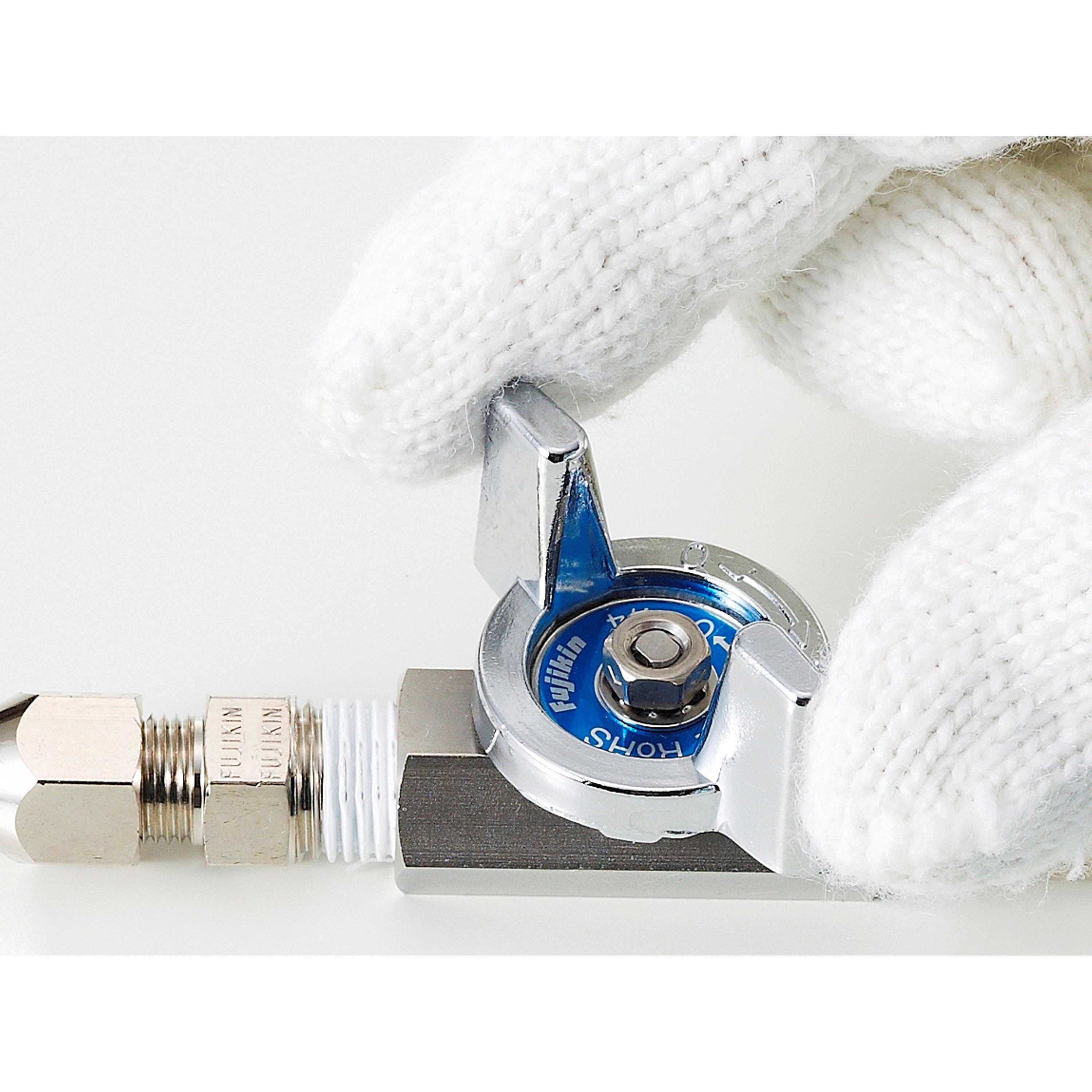 UBV14BBUR ミニボール弁 ステンレス フジキン 蝶形 ストレート 接続Rc 呼び径(B)1/4  UBV14BBUR