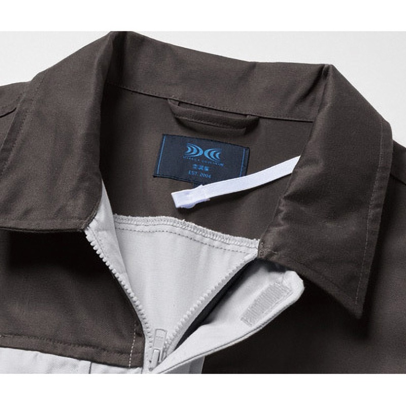 KU91920 空調服 R 綿厚手 脇下マチ付き 服のみ シルバー×ダークグレー L KU91920 空調服 R 綿厚手 脇下マチ付き 服のみ シルバー×ダークグレー 5L