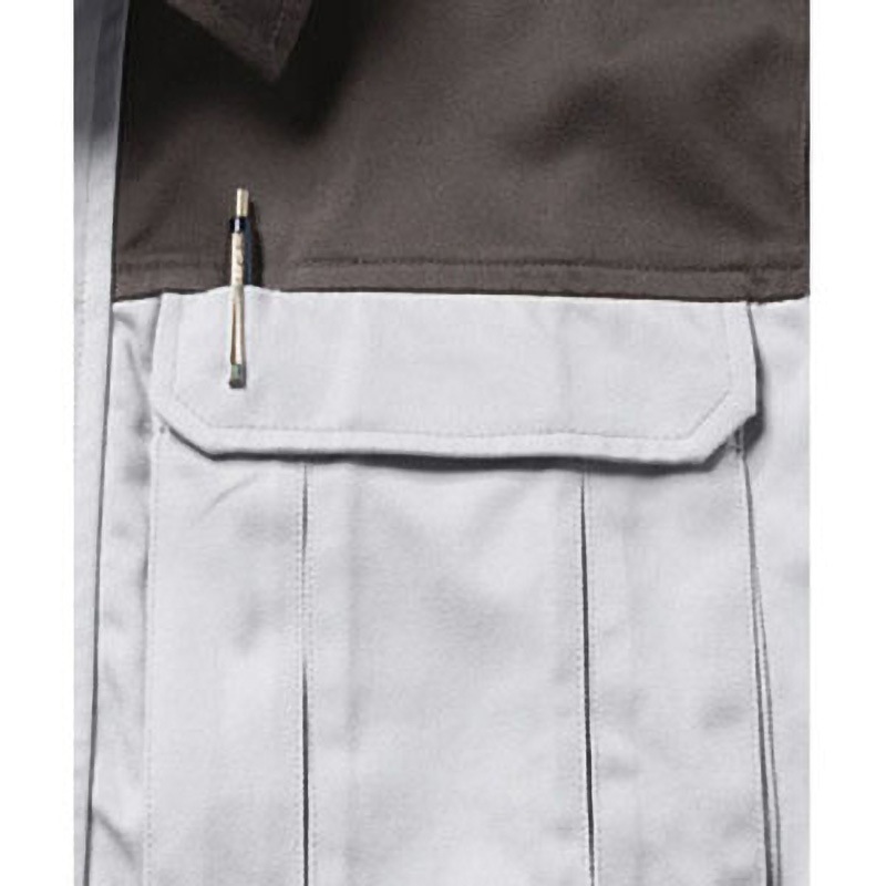 KU91920 空調服 R 綿厚手 脇下マチ付き 服のみ シルバー×ダークグレー LL