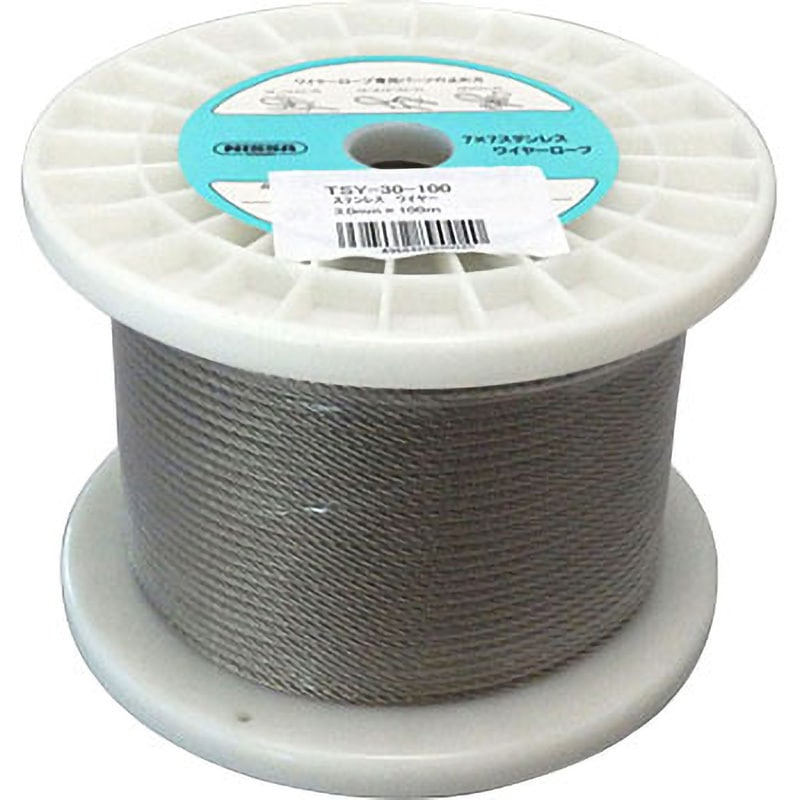 TSY-30-100 ステンレスワイヤーロープ ニッサチェイン 7×7 荷重250kg