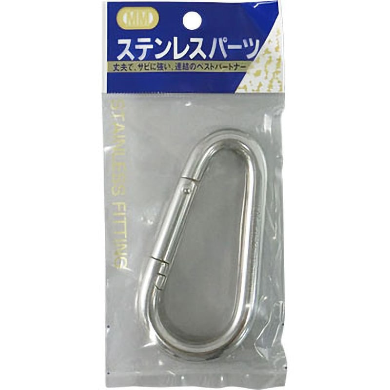 B1977 ナス型カラビナ ステンレス製・環なし 1個 水本機械製作所