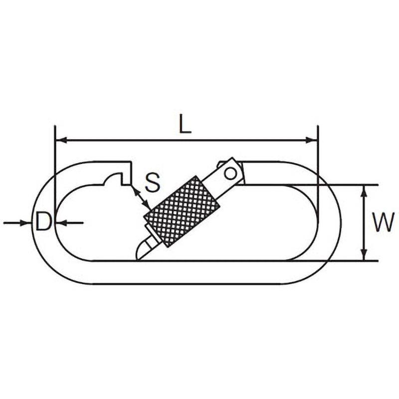 B-2109 プチカラビナ ステンレス製・環付 1個 水本機械製作所