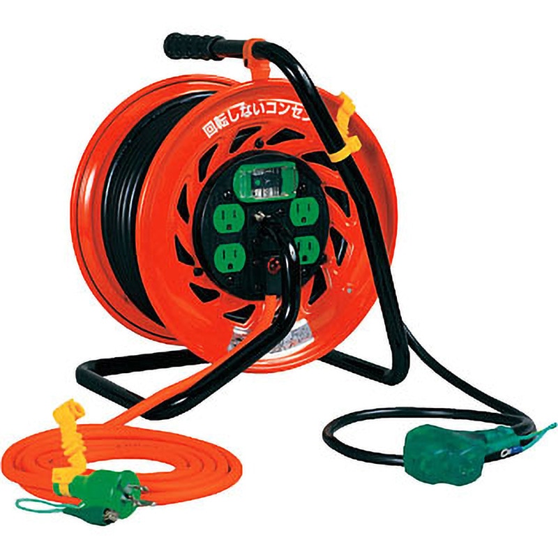RZ-EB30S マジックびっくリール (ブレーカー付) 日動工業 3+4口 アース付 (側板)オレンジ色 電線長さ30(3+27)m  RZ-EB30S 24,805円