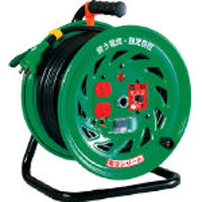 FCEB32 電流コントールドラム 日動工業 (側板)紺色 電源ランプ付 2口 屋内型 アース付 電線長さ30m  FCEB32