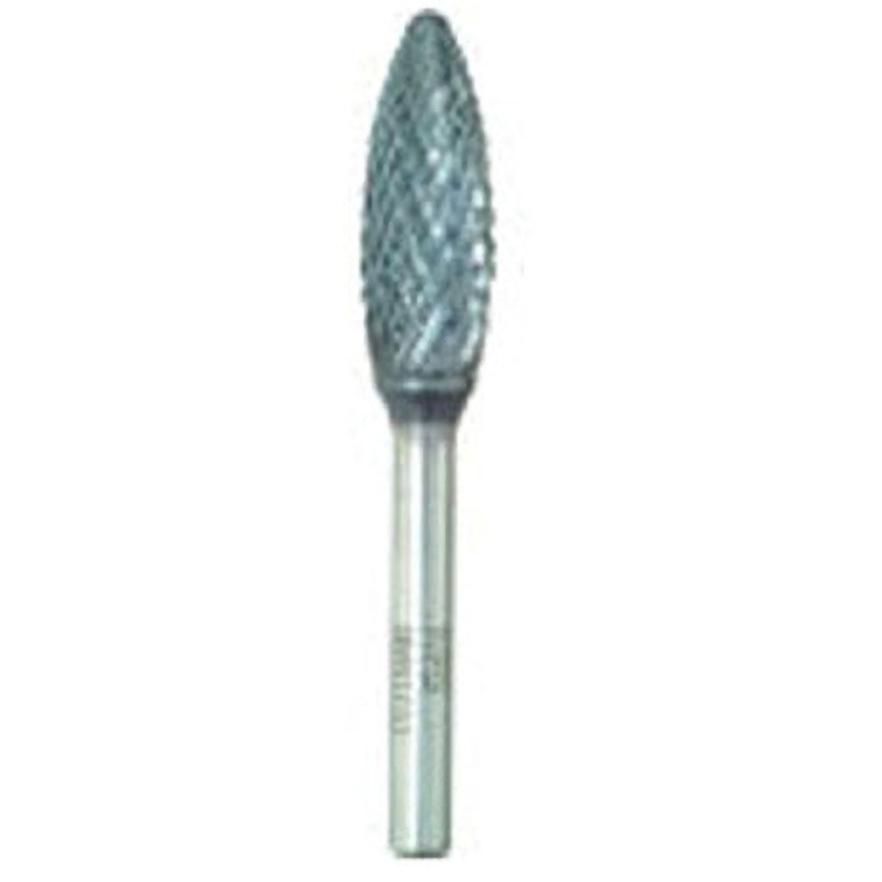 SBH51C02 超硬バー(ハードタイプ)重切削用(アルミナコーティング：TiAIN)(Wカット) スーパーツール 楕円型 最高使用回転数18500rpm 軸径6mm  SBH51C02