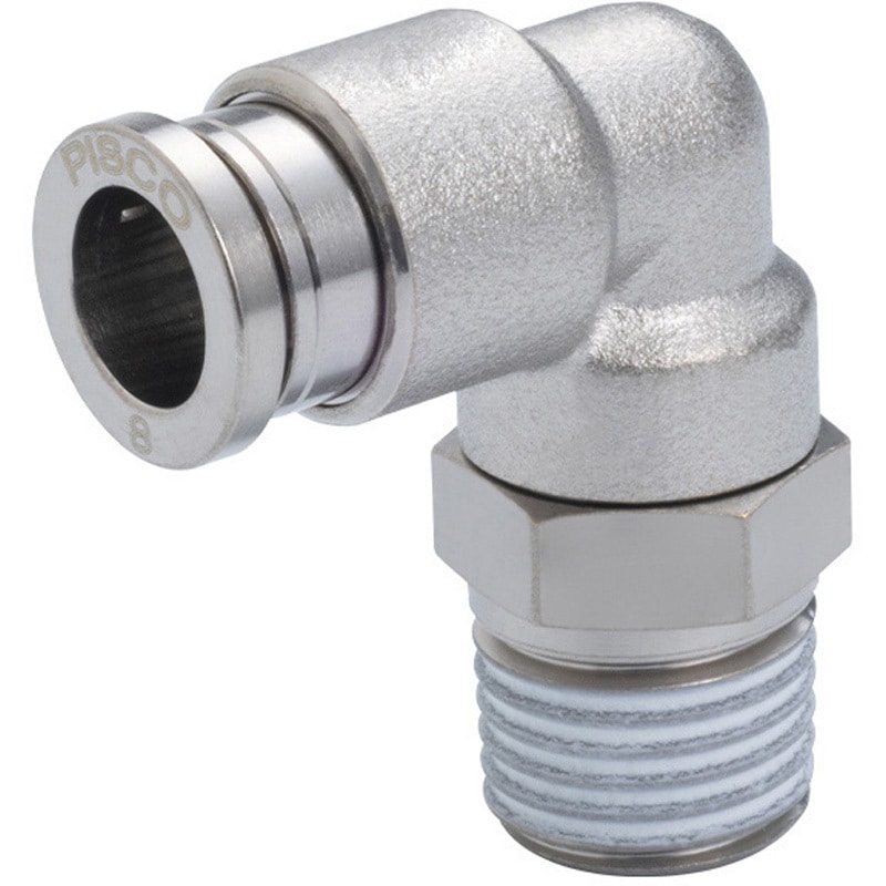 KL12-04-1 チューブフィッティングブラス エルボ カバー無 PISCO(ピスコ) 耐スパッタタイプ R チューブ外径12mm 1袋(10個)