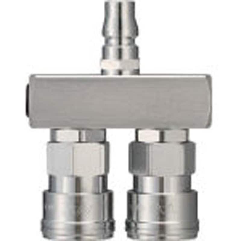 ナック(長堀工業) エアツール エアカプラ・継手 クイックカップリング S・P型 鋼鉄製 オネジ取付用 両路開閉型 CSP06S