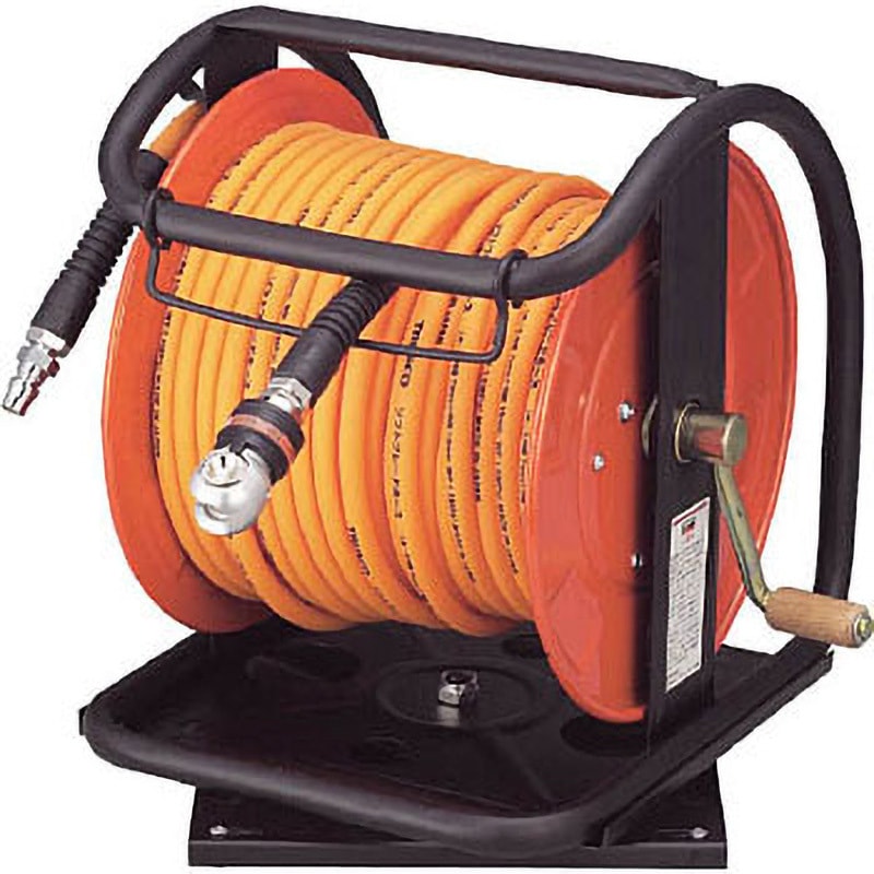 エアーリール(スィングカプラ付) TRUSCO 手動巻き取り式ホース