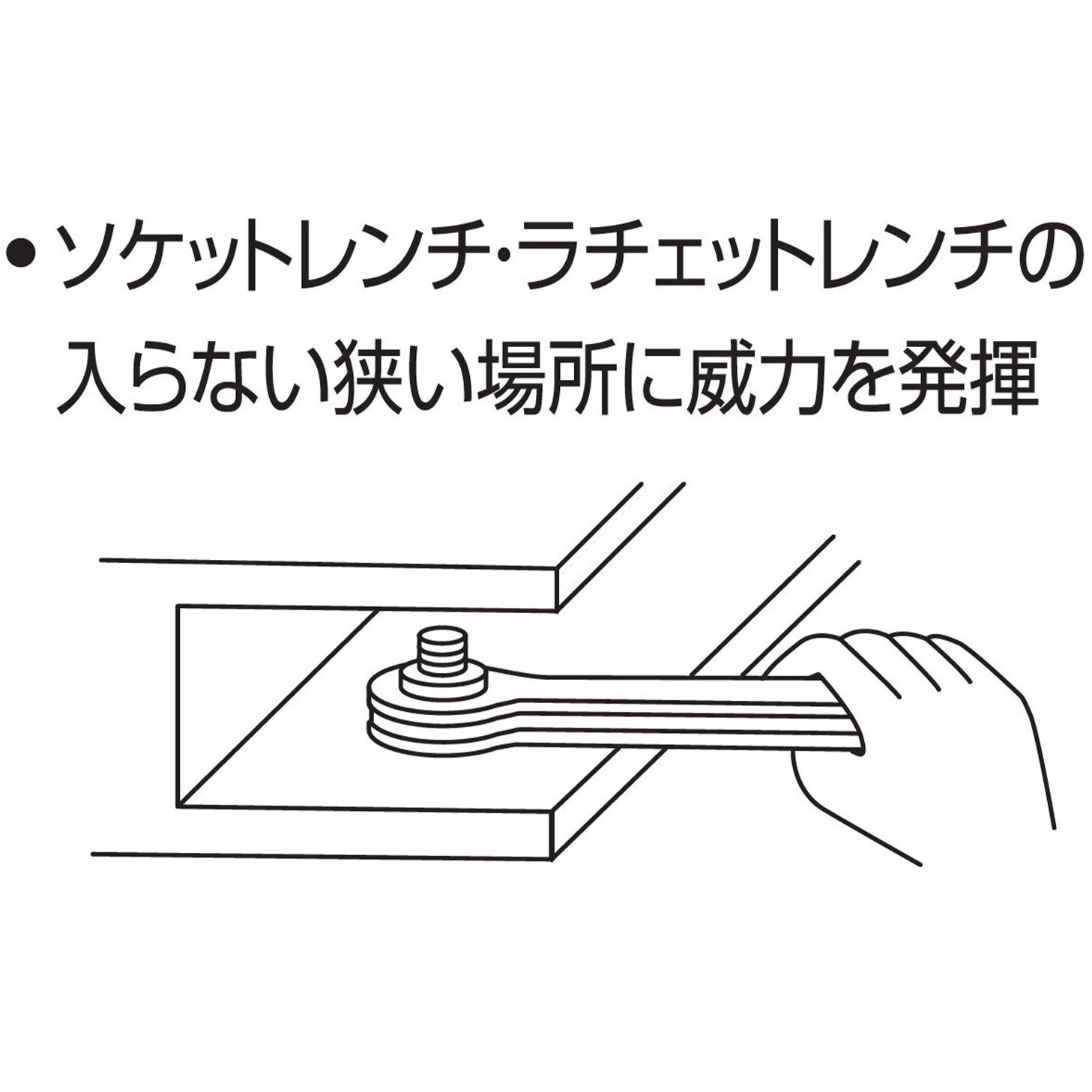 SRW558 板ラチェットレンチ(4サイズ対応) 1丁 ロブスター