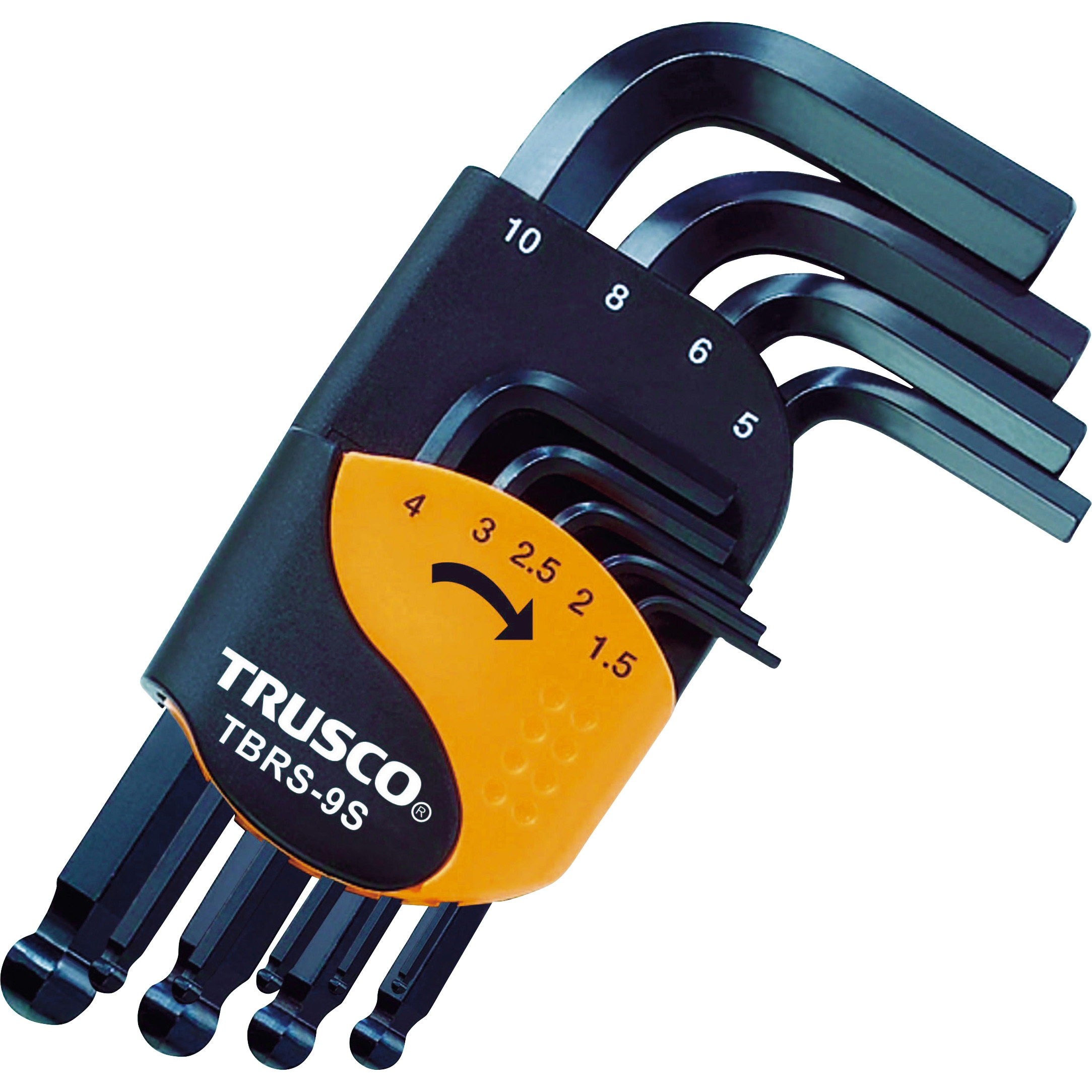 TBRS9S ボールポイント六角棒レンチセット(ショートタイプ) TRUSCO L型