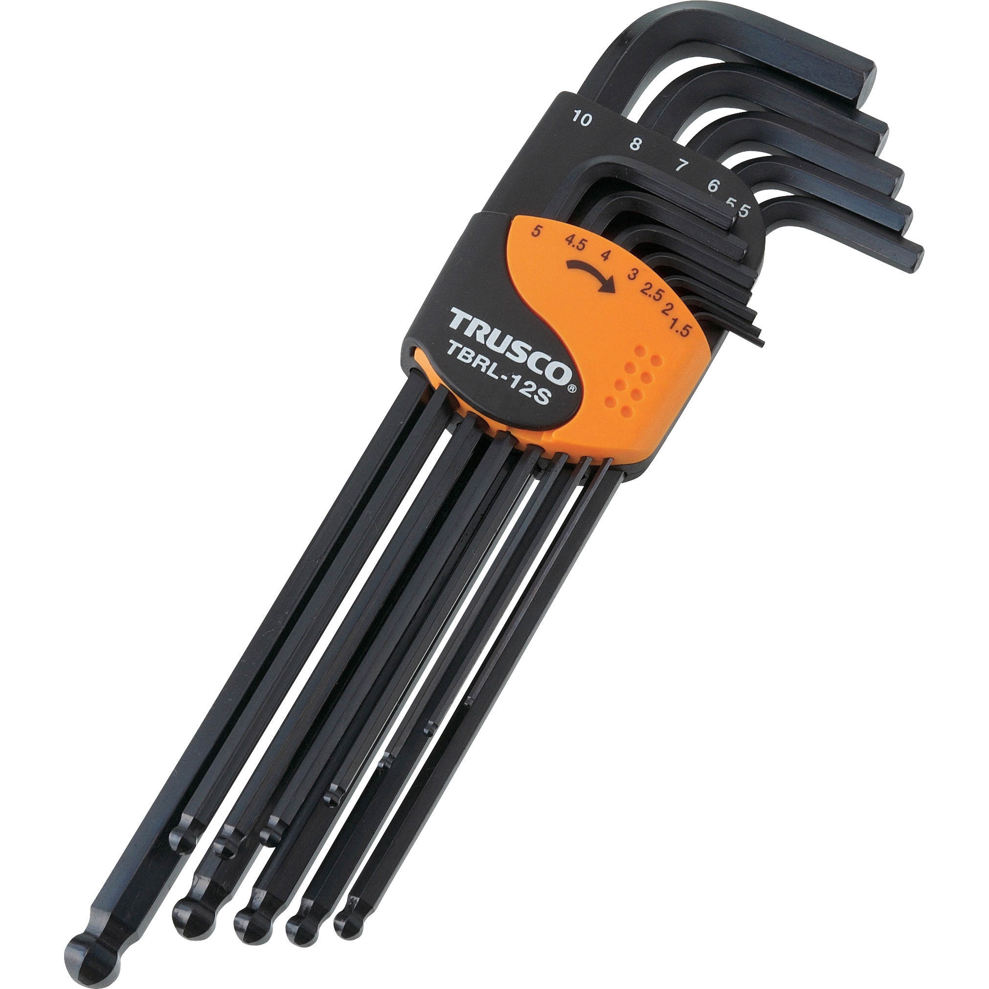 TBRL12S ボールポイント六角棒レンチセット(ロングタイプ) TRUSCO L型