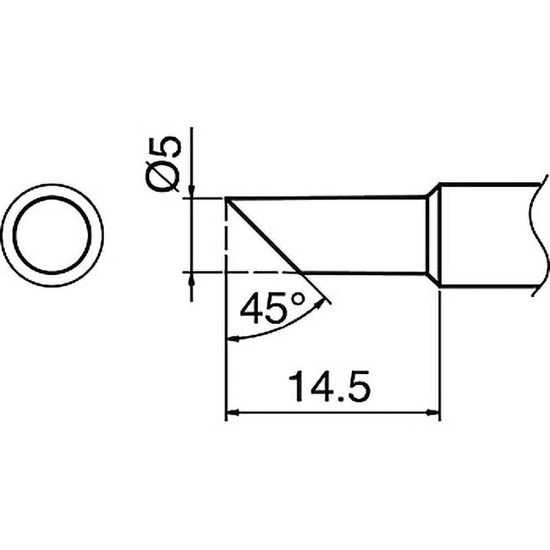 T18-C5 交換こて先 T18シリーズ HAKKO(白光) BC/C型 1個 【通販