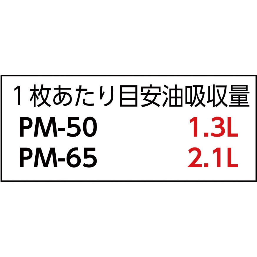 PM65 オイルコレクター タイムケミカル シートタイプ 吸収量(油)215L/箱 縦650mm横650mm厚さ4mm 1箱(100枚)