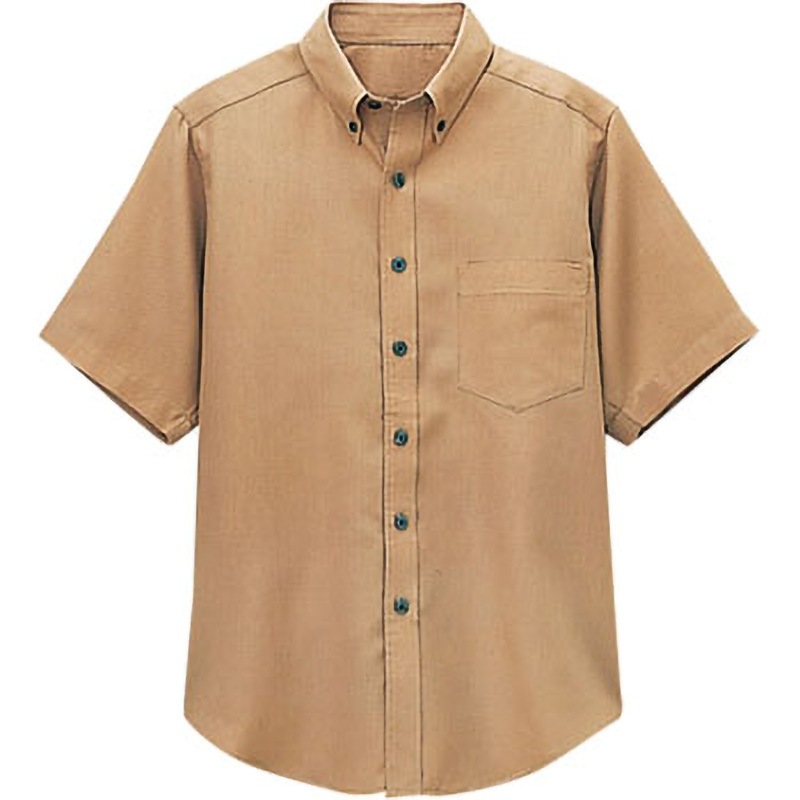 08932-07 ボタンダウンシャツ 08932 ボストン商会 男女兼用 家庭洗濯可 ベージュ色 サイズSS