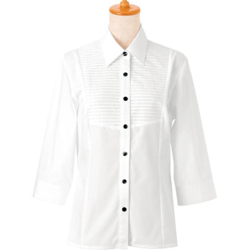 24205-81 七分袖シャツ 24205 ボストン商会 女性用 家庭洗濯可 白色 サイズ07