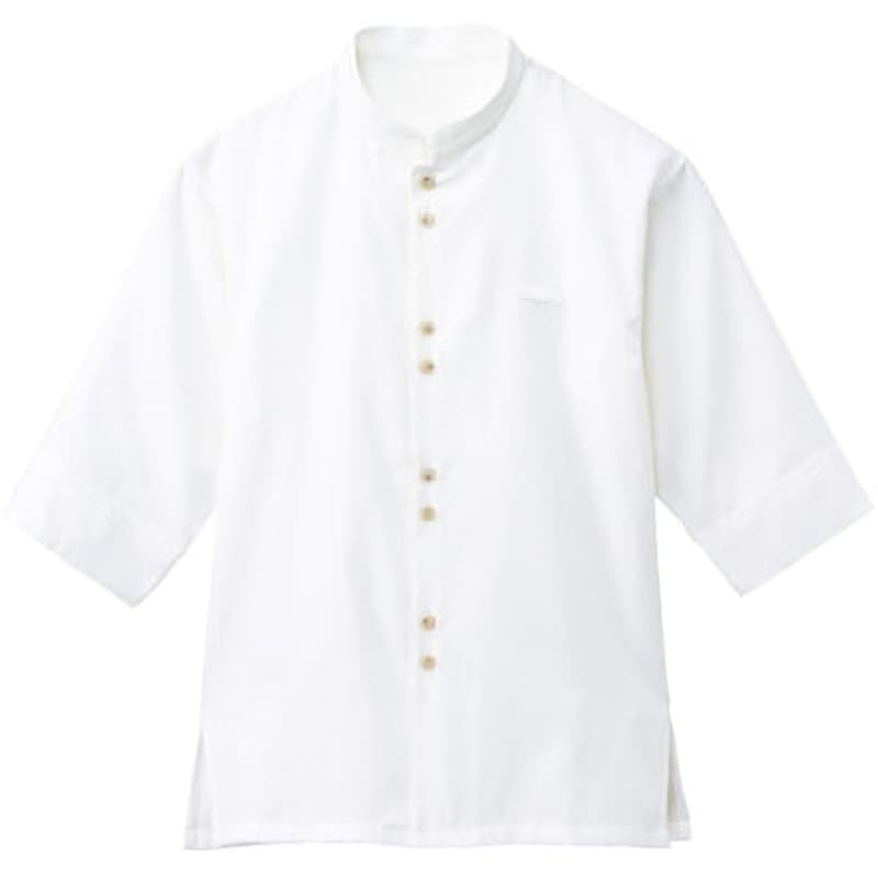 24307-81 マオカラーシャツ 24307 ボストン商会 男女兼用 白色 サイズSS
