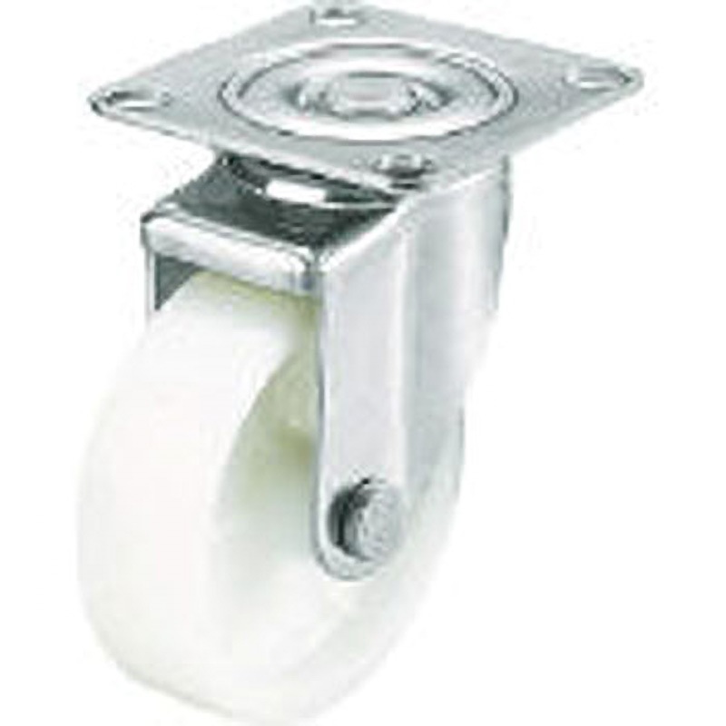 SUS-NJ2-130 ナイロンキャスター SUS-SJシリーズ 自在式 ユーエイキャスター 単輪 ステンレス仕上 許容荷重150daN 取付高170mm