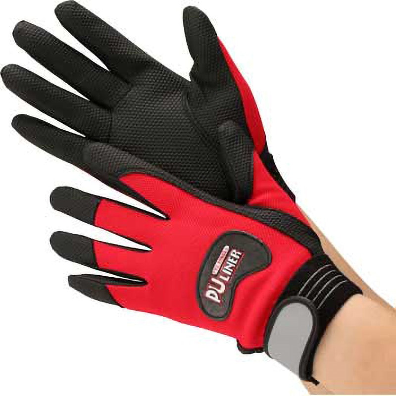 富士グローブ PUライナーアルファ レッド M 0771 1双 〔×5セット〕