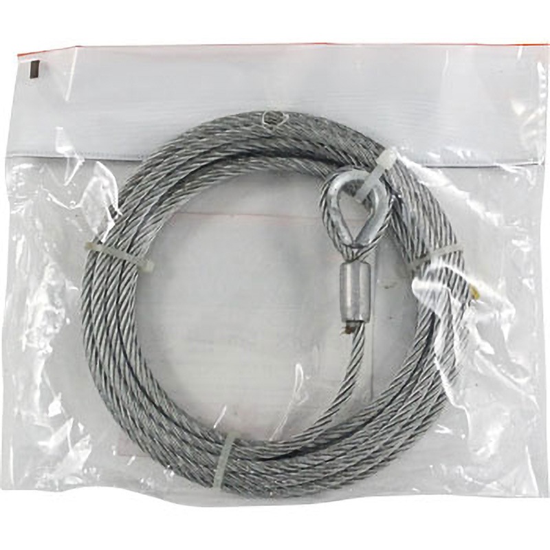 TRUSCO(トラスコ中山):手動ウインチ用SUSワイヤーΦ5×10M用(シンブル入りロック) SUSWWS5-10 オレンジブック 7673370 SUSWWS5-10 手動ウインチ用SUSワイヤー(シンブル入りロック) 1本