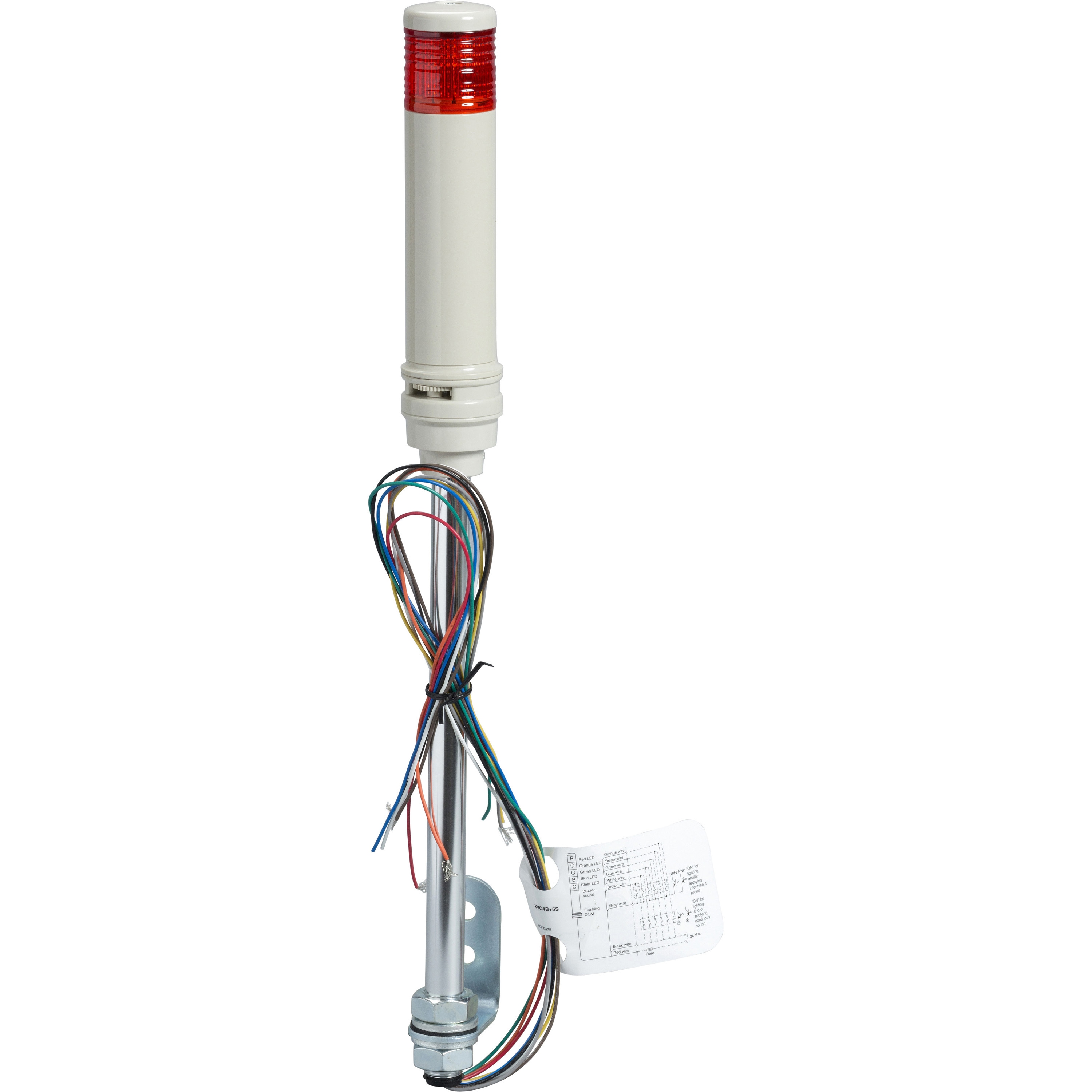 XVC4B15S R ハーモニーブランド Φ40 積層式LED表示灯+ブザー+点滅(ポール) 24V アロー(シュナイダーエレクトリック) 取付方式on base 1段 赤色   XVC4B15S R