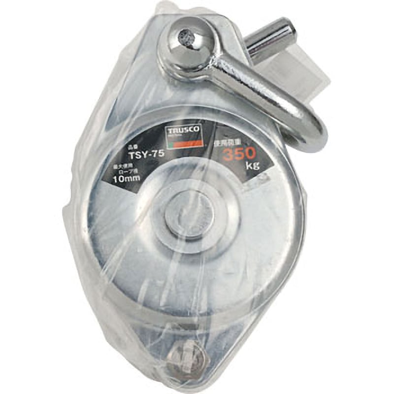 TSY-75 シンプル型滑車 シャックル式 TRUSCO 車数1 荷重0.35t 車輪径