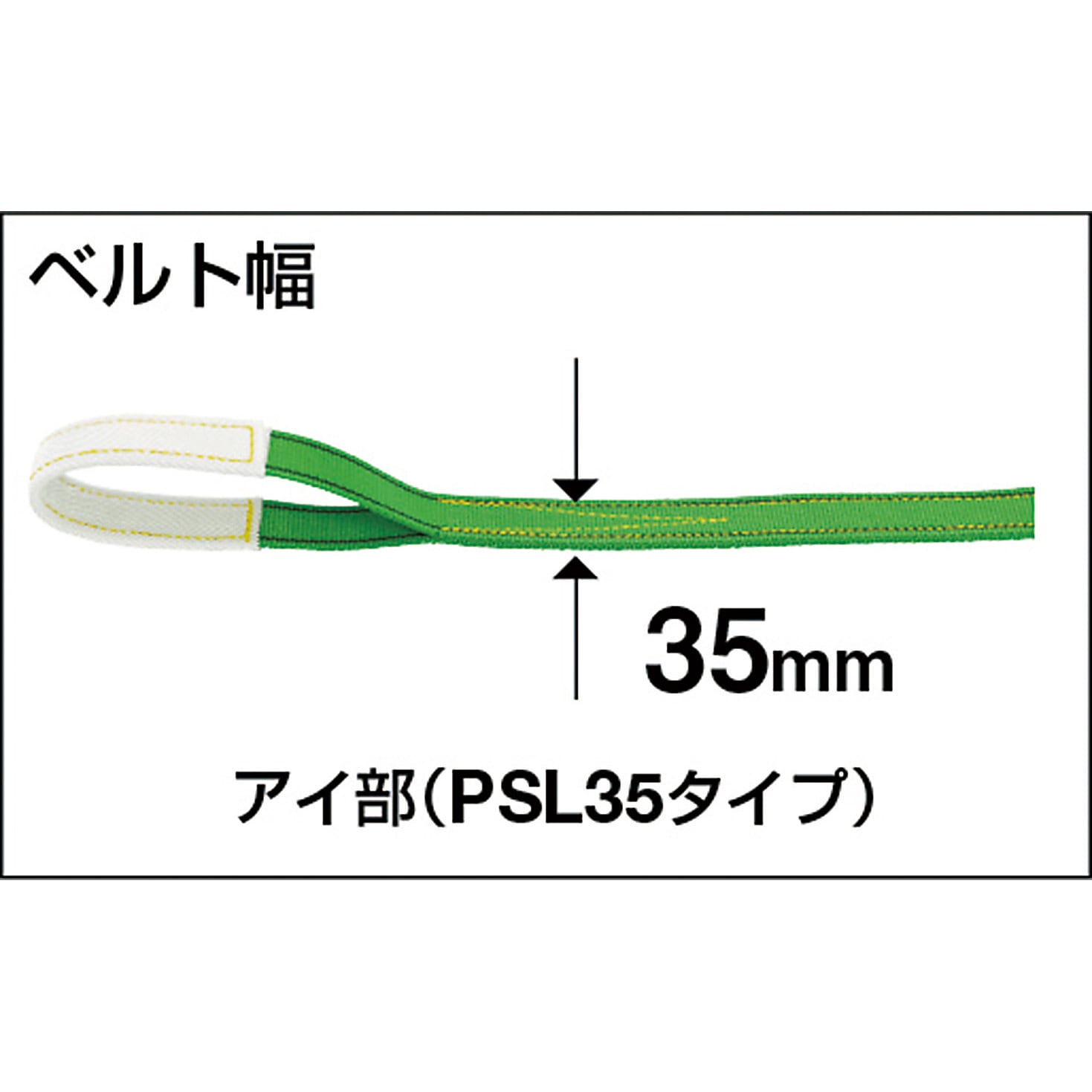 PSL25-10 ポリエステルスリングライト JIS1等級・両端アイ形 丸善織物 荷重0.5t ベルト幅25mm全長1m PSL25-10 -  【通販モノタロウ】