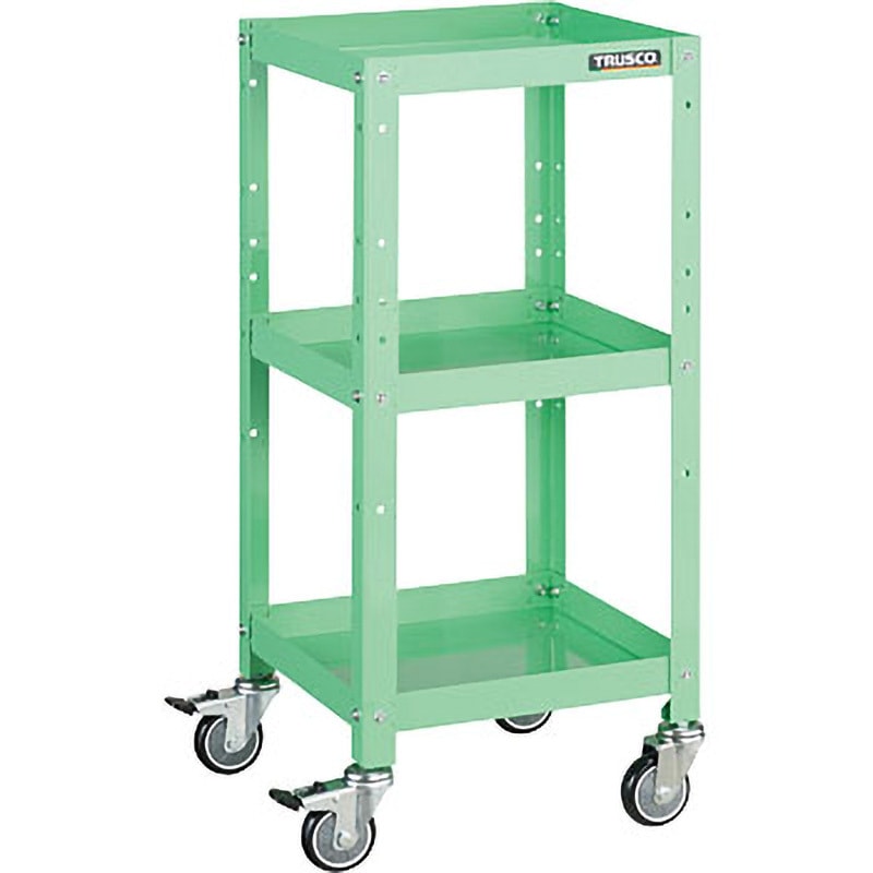 RBW-833U YG ラビットワゴン ウレタン車輪 TRUSCO 自在×4キャスター 組立式仕様 3段 ヤングバンブーグリーン色   RBW-833U YG 14,386円