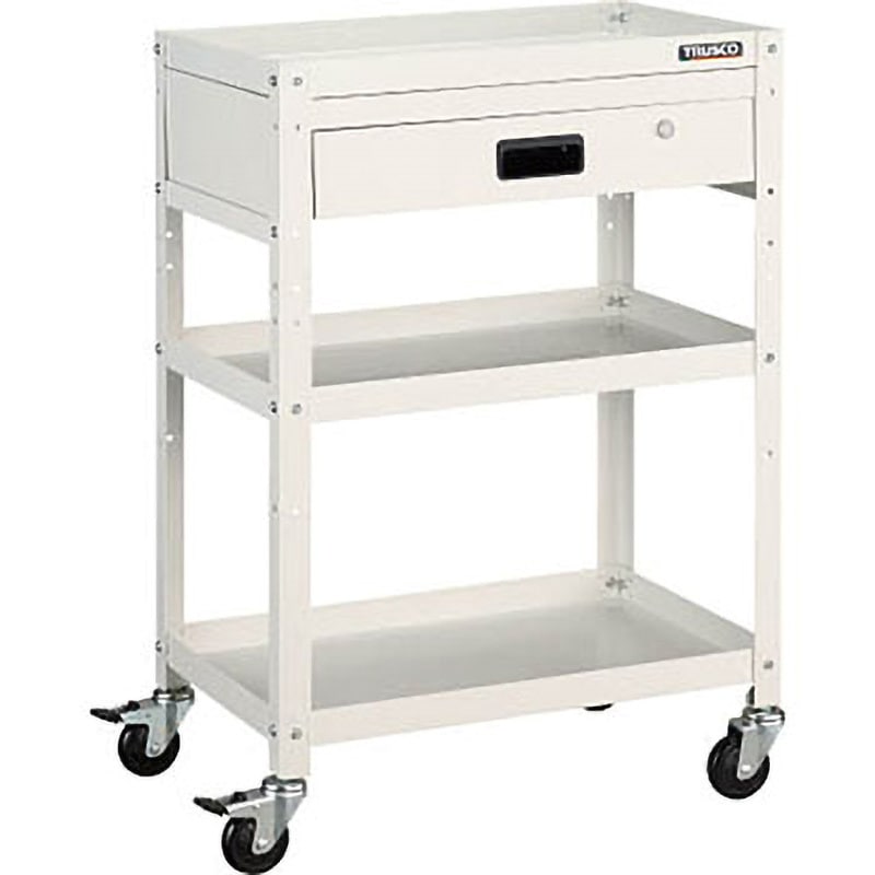 トラスコ中山 株 TRUSCO ツールワゴン ラビットワゴン 700X450XH880 2段引出 仕切板2段付 ゴム車輪 ホワイト RBW-973S2X-W 期間限定 ポイント10倍 TRUSCO ツールワゴン ラビットワゴン 700X450XH600 2段 仕切板2段付
