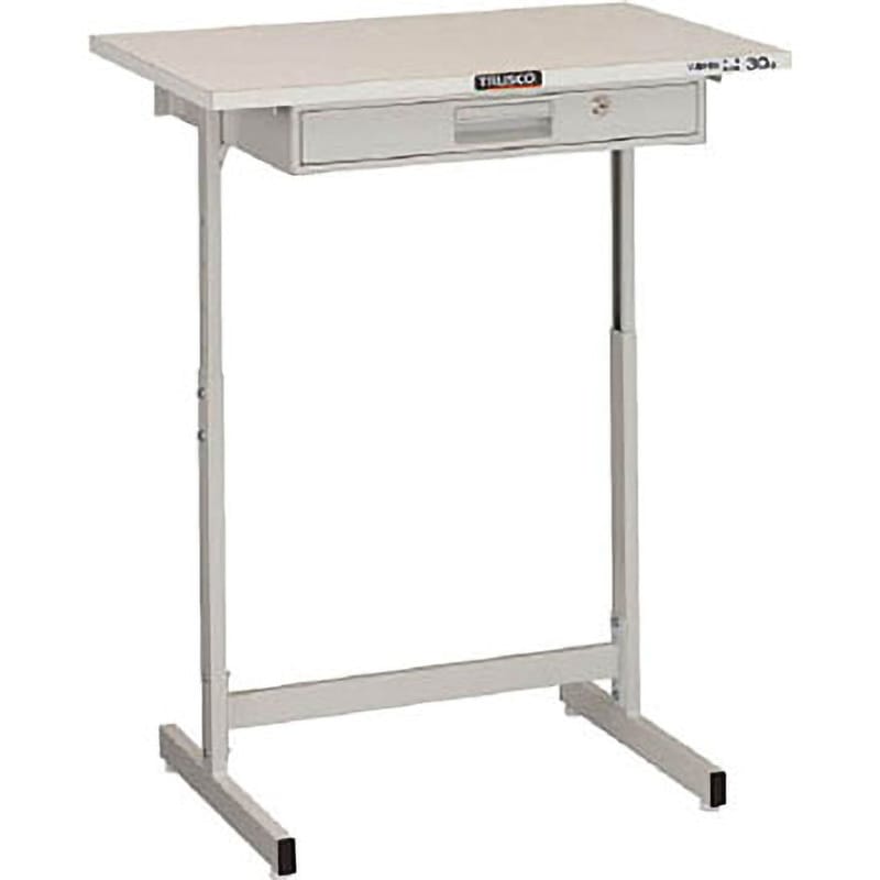VU701NW 小型作業デスク 標準タイプ TRUSCO 荷重20kg 組立式 間口700mm奥行450mm高さ700～900mm  VU701NW