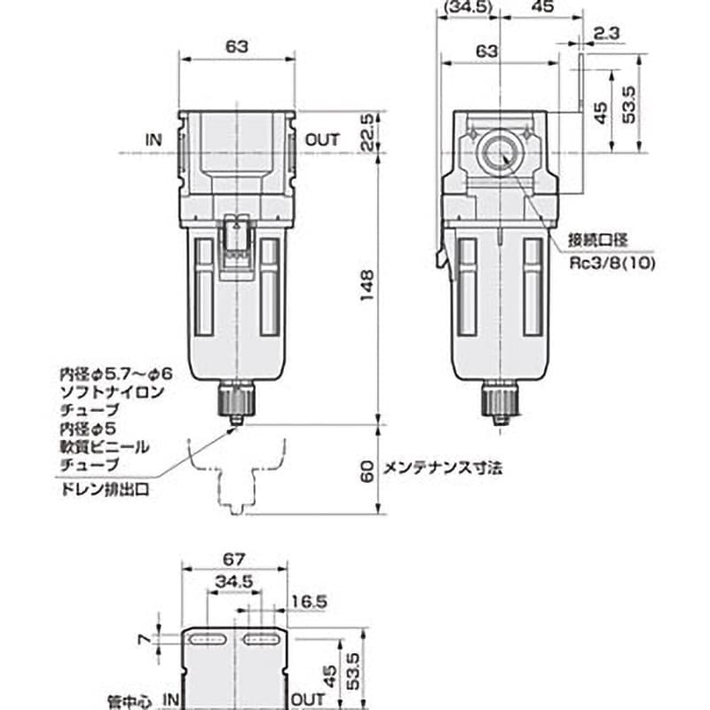 切売販売 CKD エアフィルタ 難燃シリーズ F3000-10-G4-F1-A10W | ebot