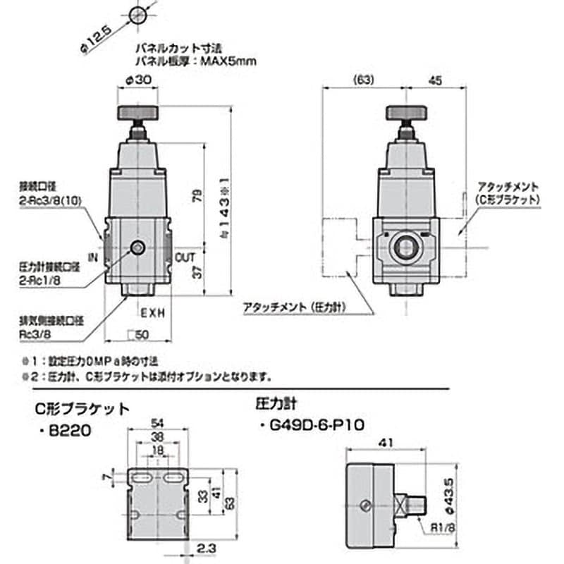 CKD 精密レギュレータ RP2000-8-08-B-