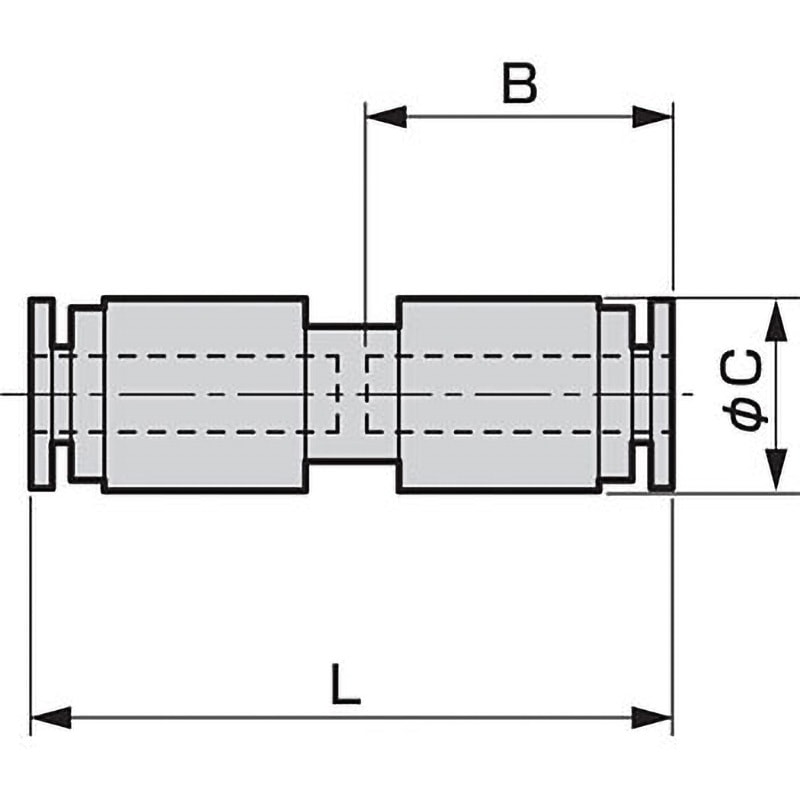 GWS16-0 ニュージョイントGW(継手)/(ストレート) CKD 圧縮空気 適合チューブ外径16mm 1箱(10個) GWS16-0