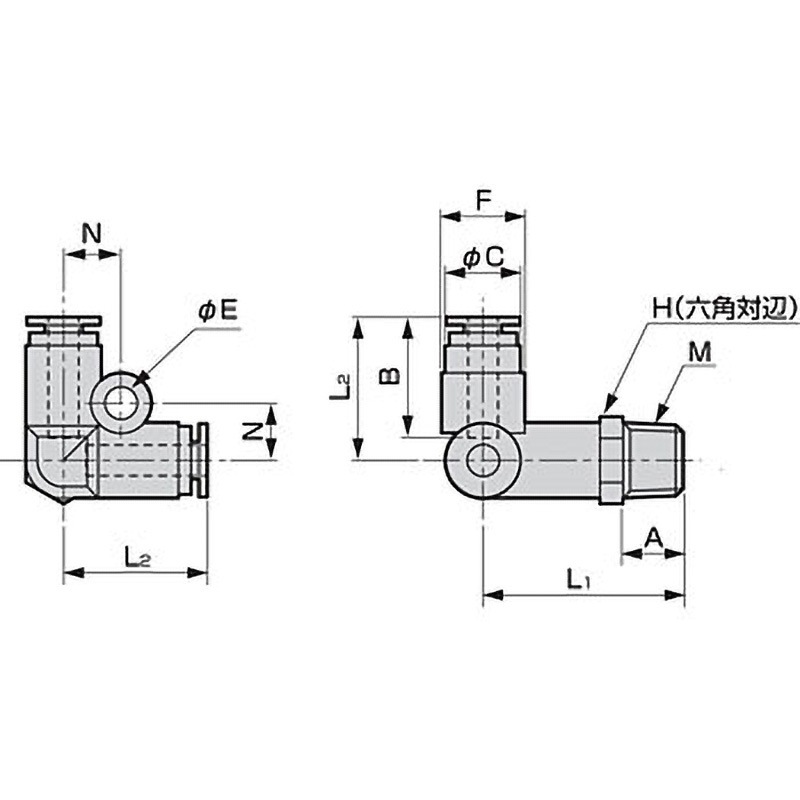 GWTR12-10 ニュージョイントGW(継手)/(テトラ形(R付)) CKD 圧縮空気 適合チューブ外径12mm 1箱(10個) GWTR12-10