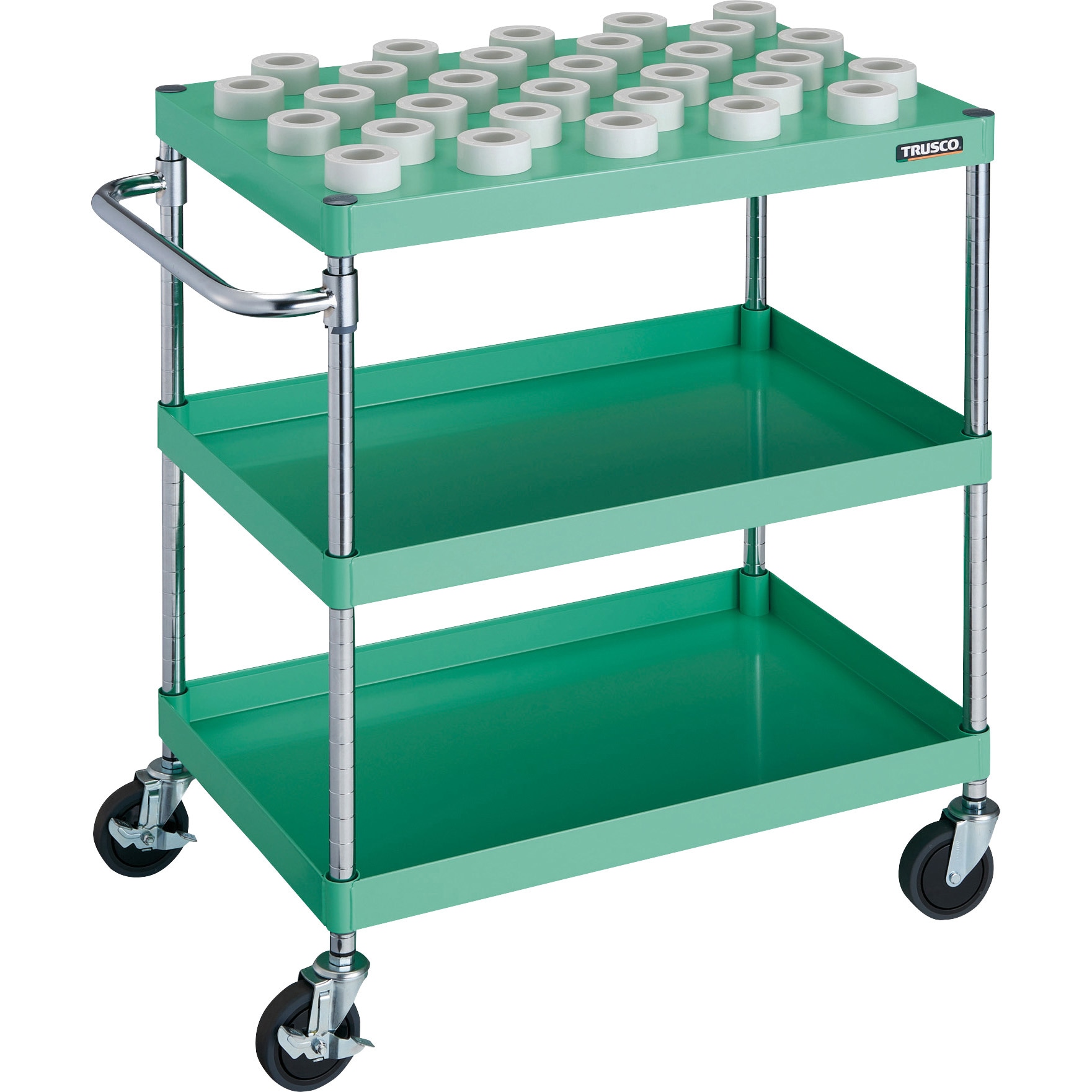 PEW-TL972F-YG フェニックスワゴン(ツーリングタイプ) TRUSCO ヤンググリーン色 高さ880mm間口750mm  PEW-TL972F-YG