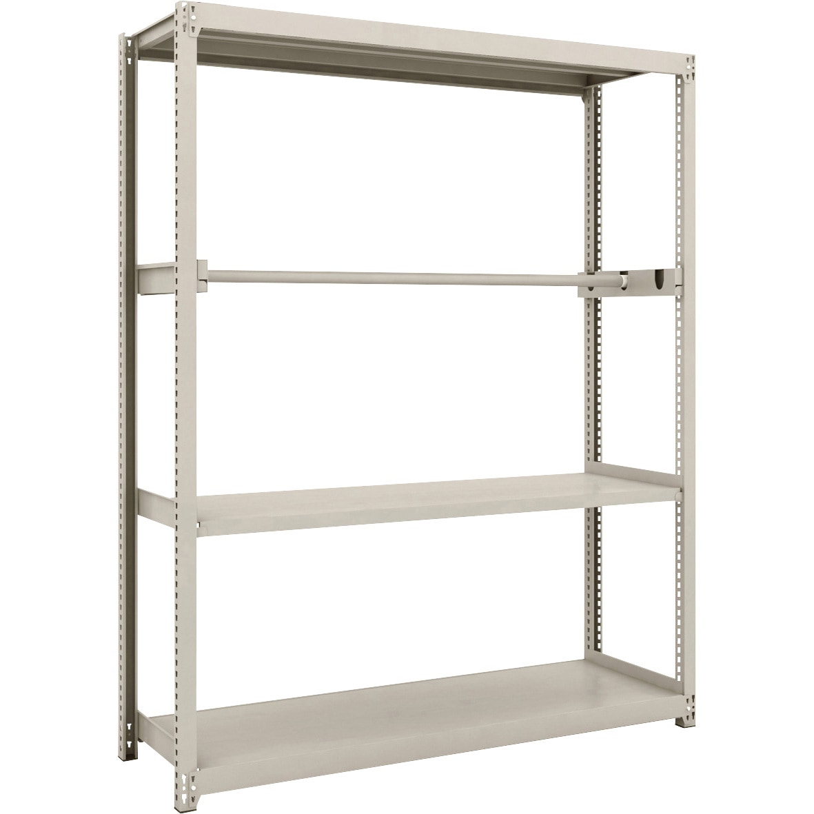 M2-6543P1 軽中量ボルトレス棚(M2型)パイプ1段 TRUSCO グレー色 単体型 間口1502mm奥行459mm高さ1807mm  M2-6543P1