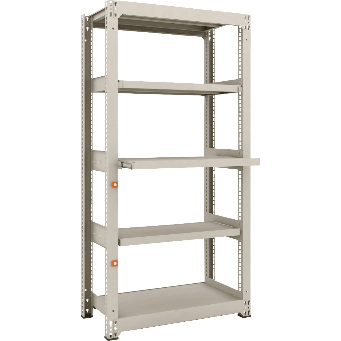 M3-6353M2 中量ボルトレス棚(M3型) スライド2段タイプ TRUSCO グレー色 スチール 荷重2500kg 間口961mm奥行481mm高さ1811mm  M3-6353M2