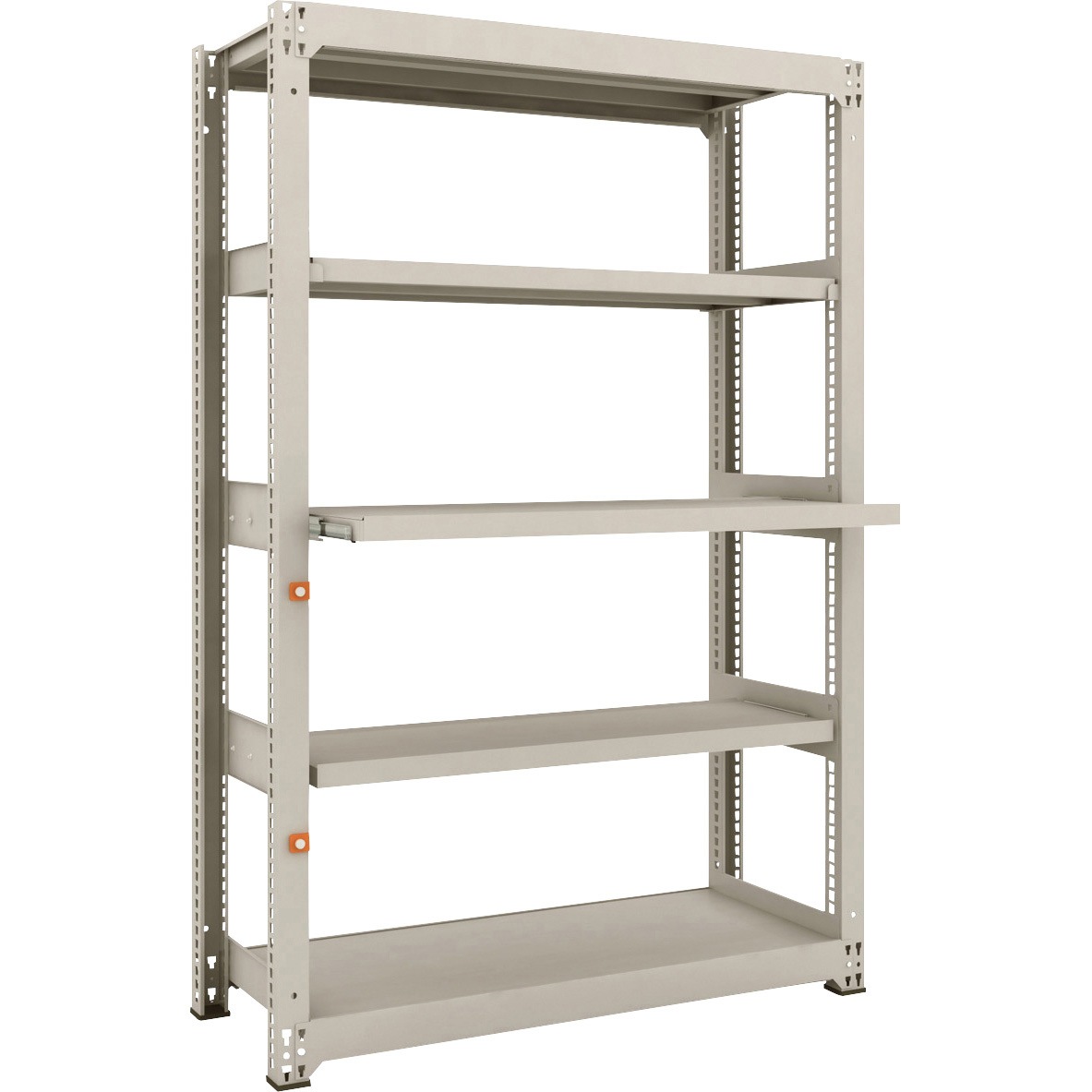 M3-6453M2 中量ボルトレス棚(M3型) スライド2段タイプ TRUSCO グレー色 スチール 荷重2500kg 間口1261mm奥行481mm高さ1811mm  M3-6453M2