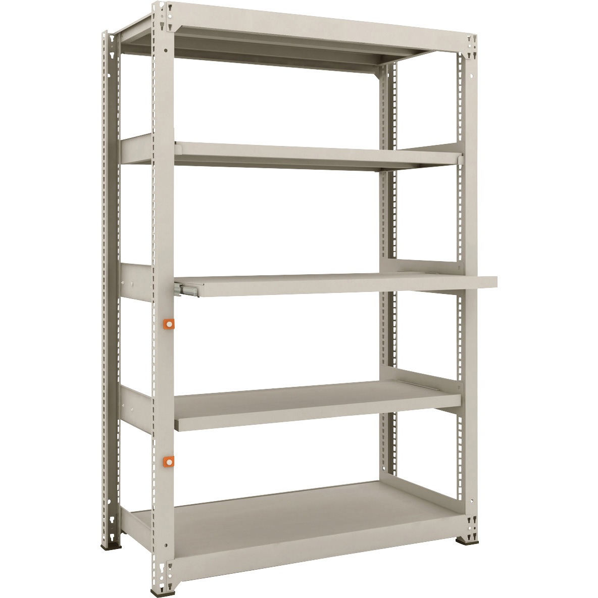 M3-6463M2 中量ボルトレス棚(M3型) スライド2段タイプ TRUSCO グレー色 スチール 荷重2500kg 間口1261mm奥行581mm高さ1811mm  M3-6463M2