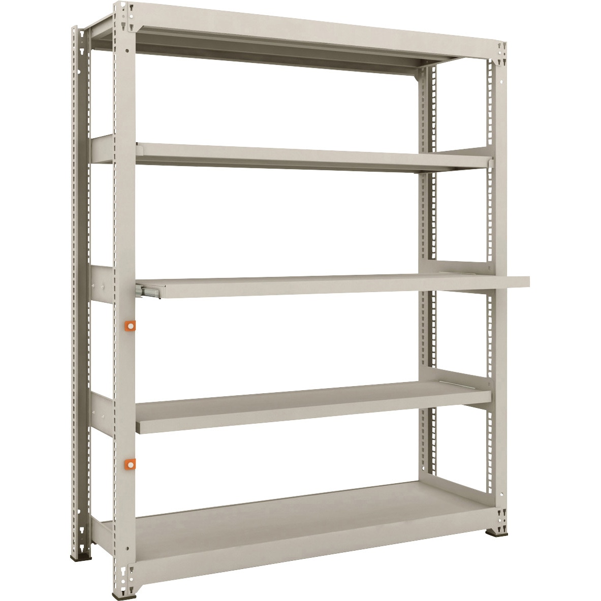 M3-6553M2 中量ボルトレス棚(M3型) スライド2段タイプ TRUSCO グレー色 スチール 荷重2500kg 間口1561mm奥行481mm高さ1811mm  M3-6553M2