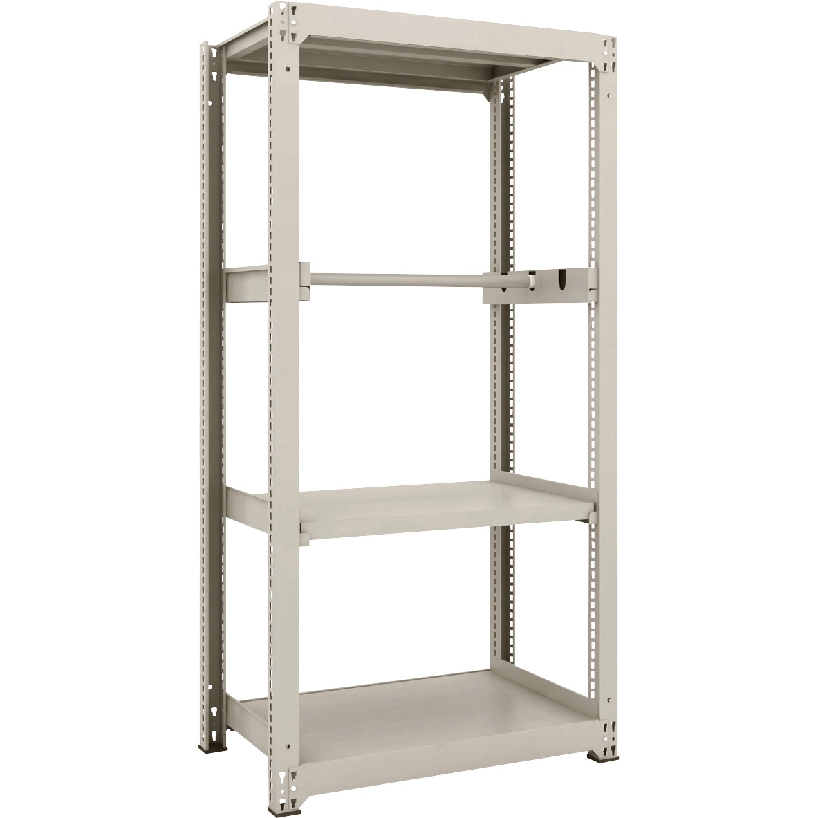 M3-6363P1 中量ボルトレス棚(M3型)パイプ1段 TRUSCO グレー色 スチール 荷重2500kg 間口961mm奥行581mm高さ1811mm  M3-6363P1