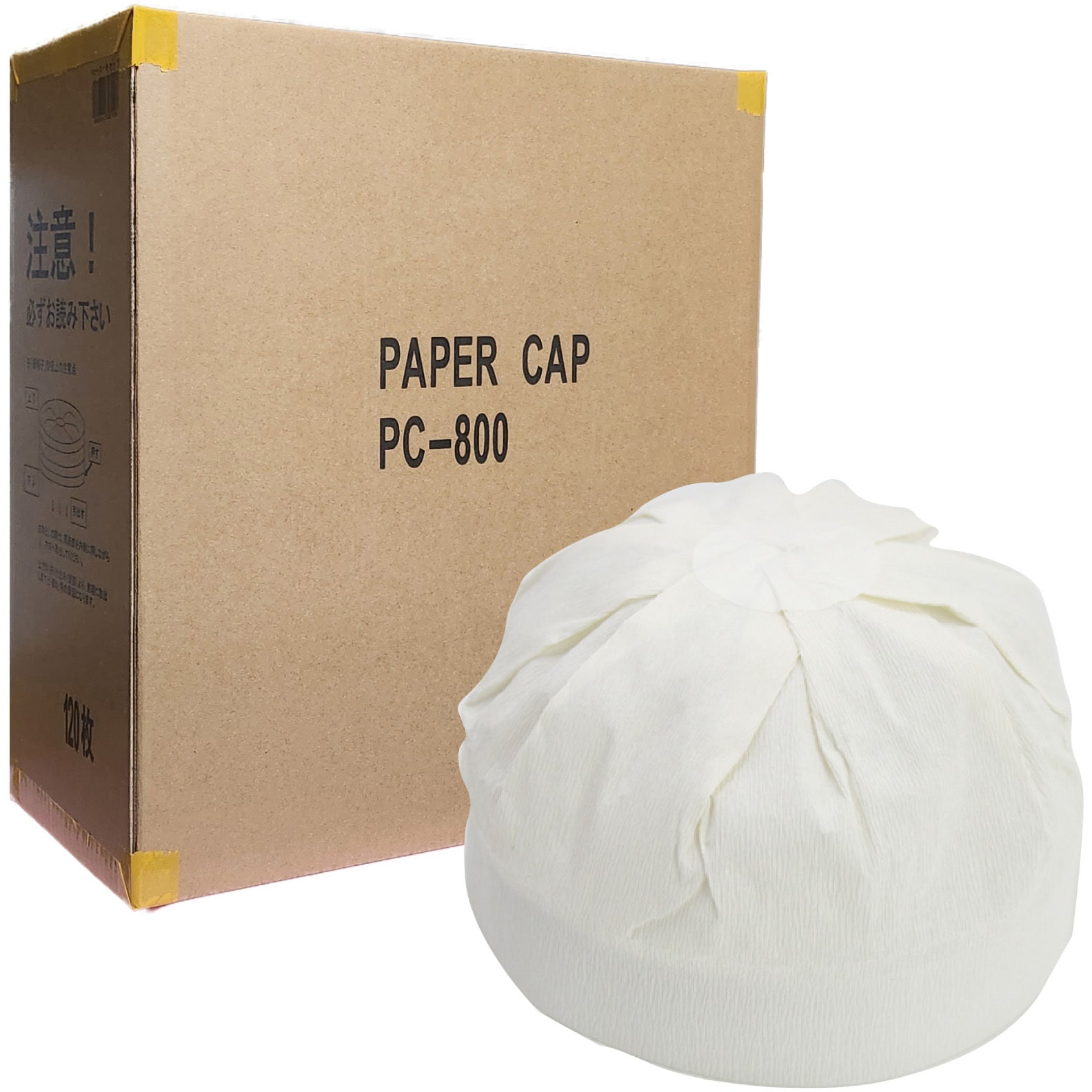 ペーパーキャップ(紙帽子) 東京メディカル ホワイト色 フリーサイズ 1箱(120枚)