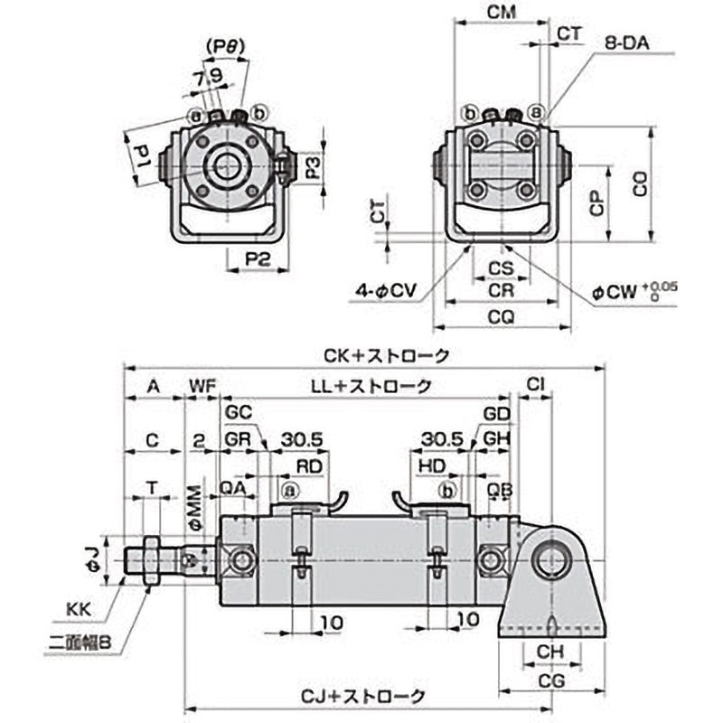 CKD スーパーマイクロシリンダ SCM-CA-25B-250-T3V-H-ZB2 CKD 高耐久機器 スーパーマイクロシリンダ ＳＣＭ／Ｇ－ＨＰシリーズ