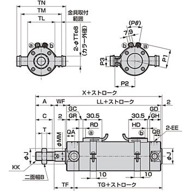 CKD スーパーマイクロシリンダ SCM-TA-63B-150-T2V-R-Z-